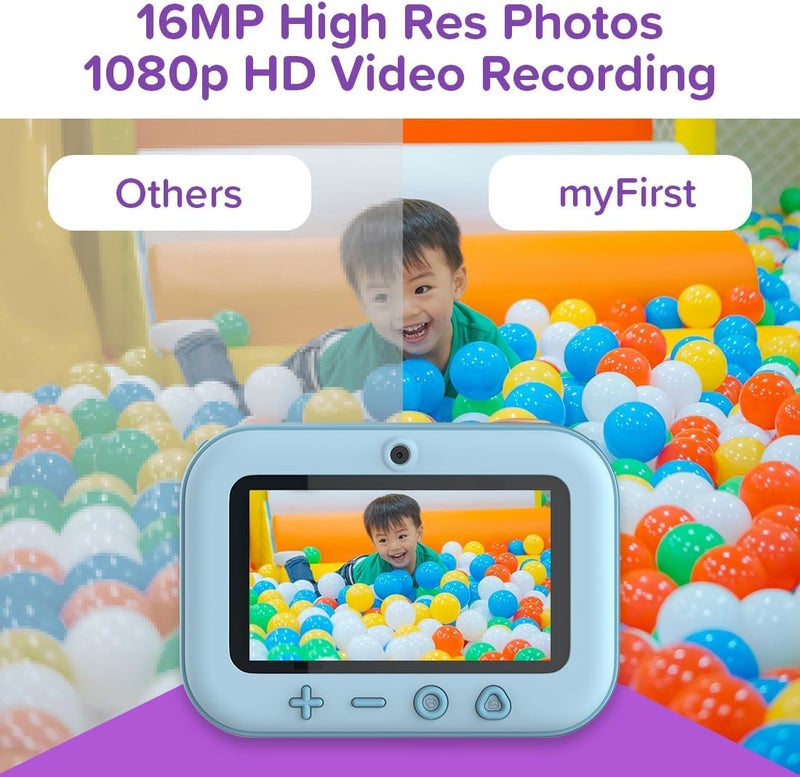 My First New Camera Insta 20 - Instant Print Digital Camera for Kids with 16MP Photos 1080P, 4-12 Years Old boy Gift Ideas, Thermal Printing No Ink, Support Micro SD Card (Blue) - Image 3